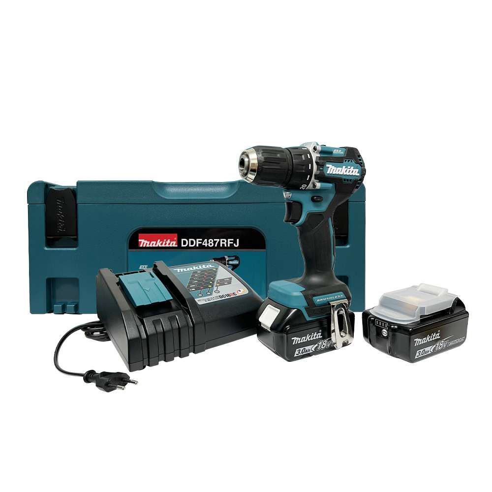 DDF487RFJ สว่านไขควงไร้สาย 1/2" (13 มม.) H/S:40/23 N.m 2 สปีด BL,XPT (LXT Li-ion-18V)