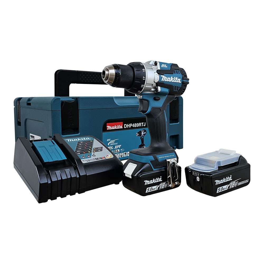 DHP489RTJ ชุดสว่านกระแทกไร้สาย  18V LXT BL Cordless 13 mm (1/2") 80 N?m (700 in.lbs.) พร้อมแบตเตอรี่และแท่นชาร์จ