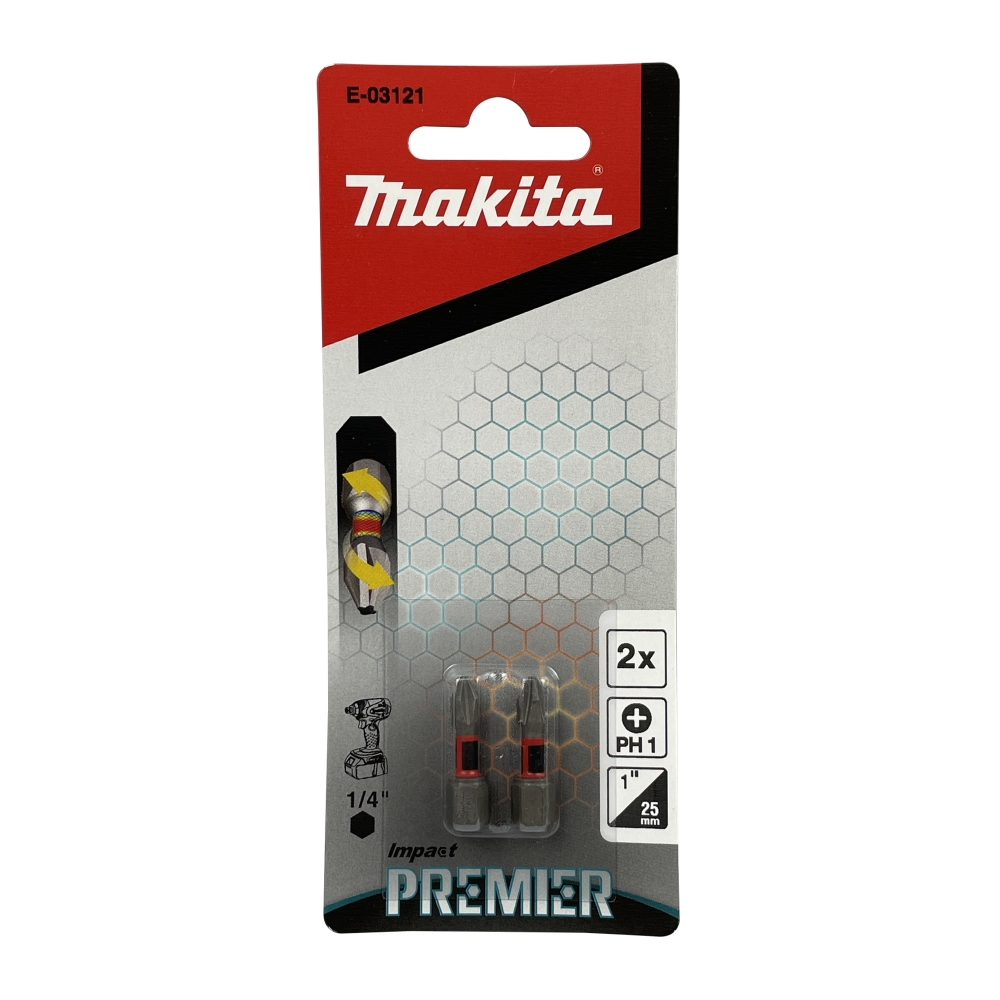 E-03121 ดอกไขควง C-Form Impact Premier Torsion PH1 x 25mm