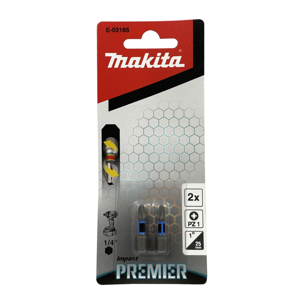 E-03165 ดอกไขควง C-Form Impact Premier Torsion PZ1 x 25mm