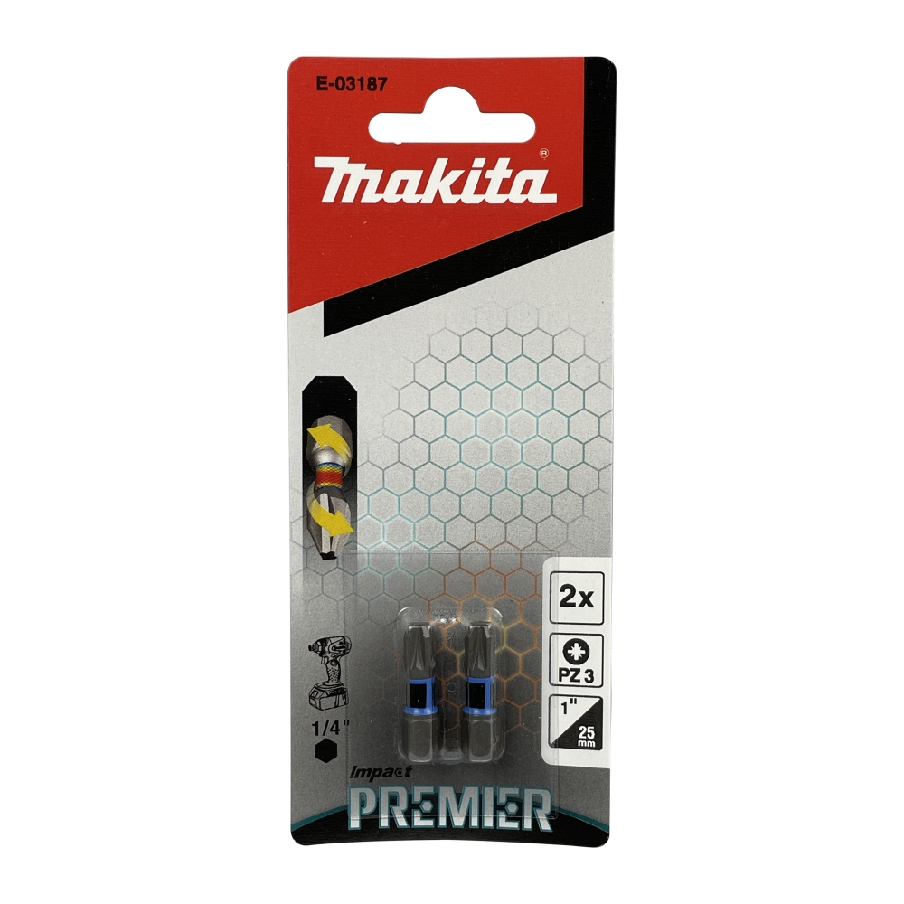 E-03187 ดอกไขควง C-Form Impact Premier Torsion PZ3 x 25mm