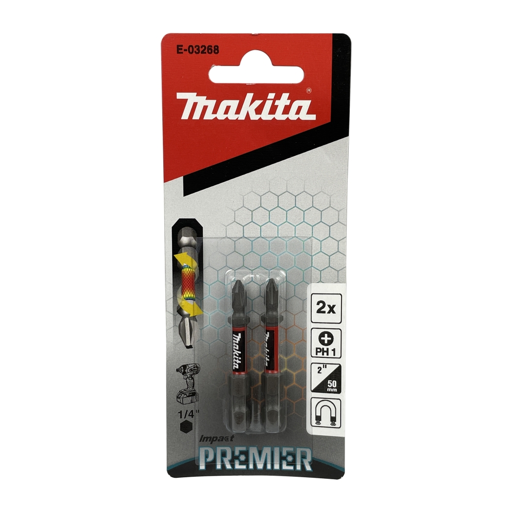 E-03268 ดอกไขควง E-Form Impact Premier Torsion PH1 x 25mm