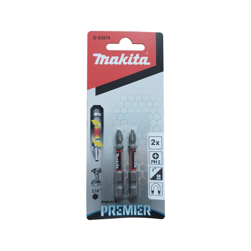E-03274 ดอกไขควง E-Form Impact Premier Torsion PH2 x 50mm