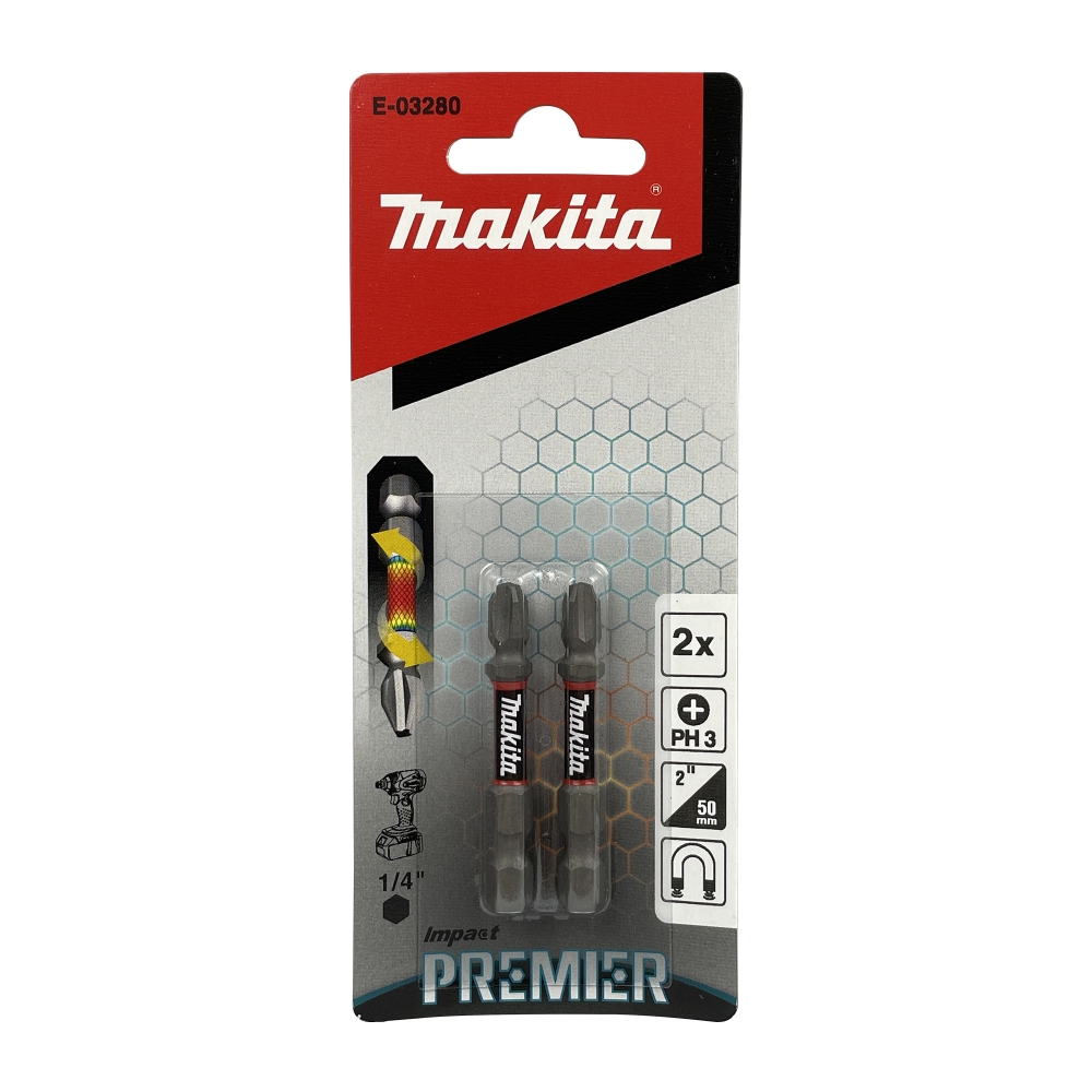 E-03280 ดอกไขควง E-Form Impact Premier Torsion PH3 x 25mm