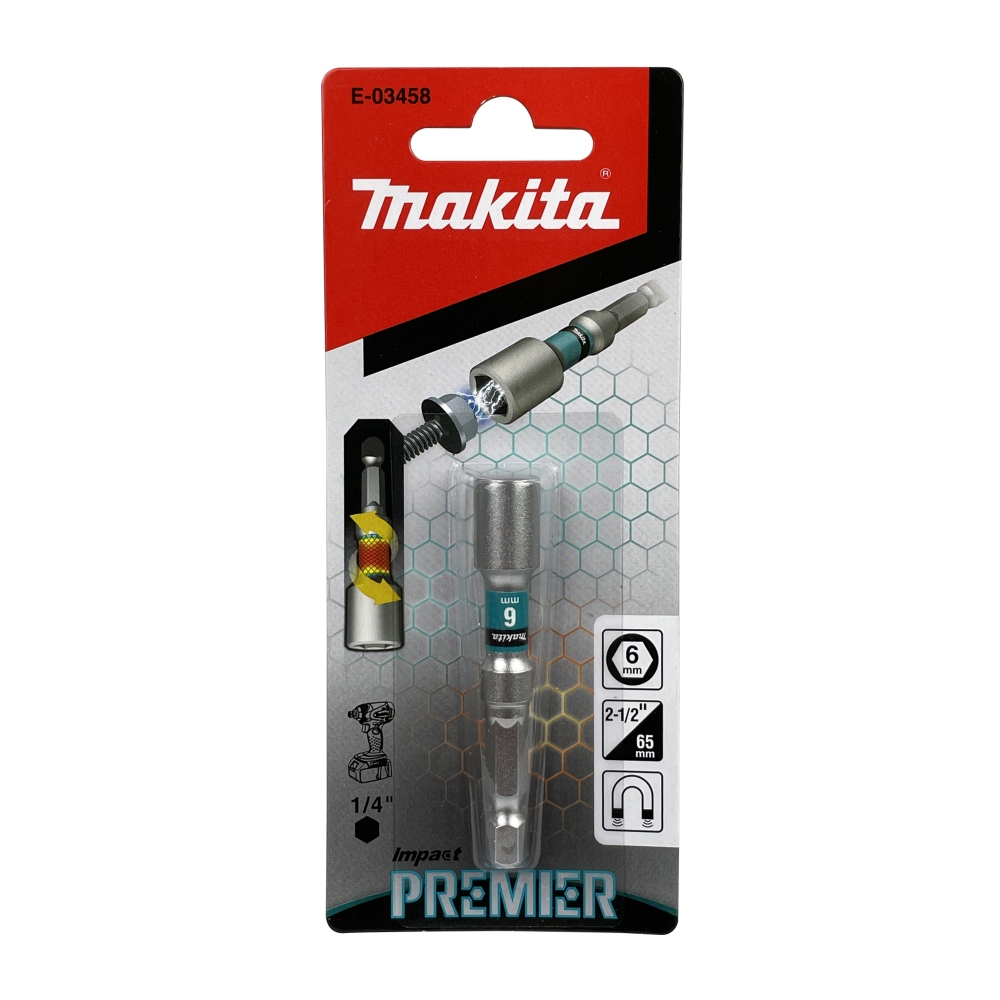 E-03458 บล็อกแม่เหล็ก Impact Premier Torsion ขันน๊อต H6x65 mm