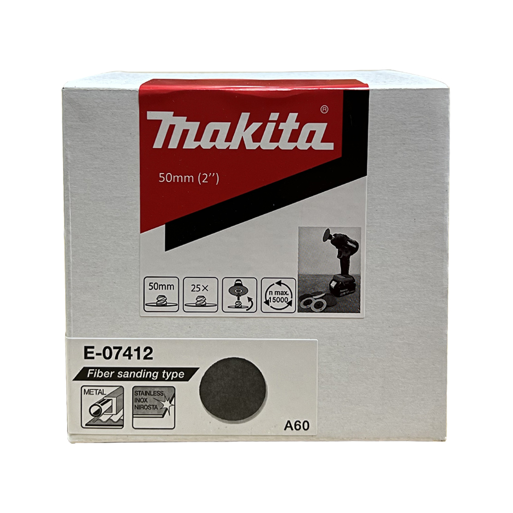 E-07412 Fiber Sanding Disc A60x50mm (25Pcs/Set)