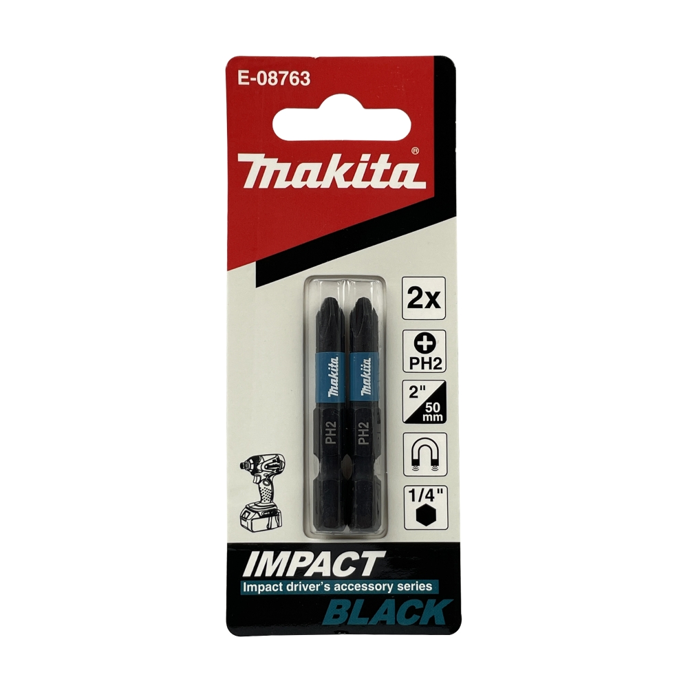 E-08763 ดอกไขควง E-Form Impact Black PH2x50mm NZ