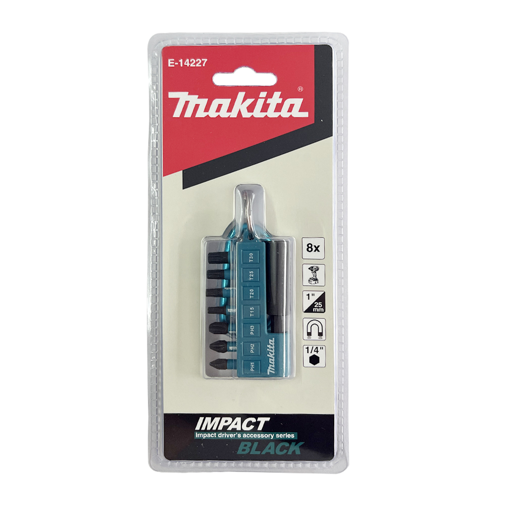 E-14227 Impact Black Screw Bit (8Pcs/Set)
