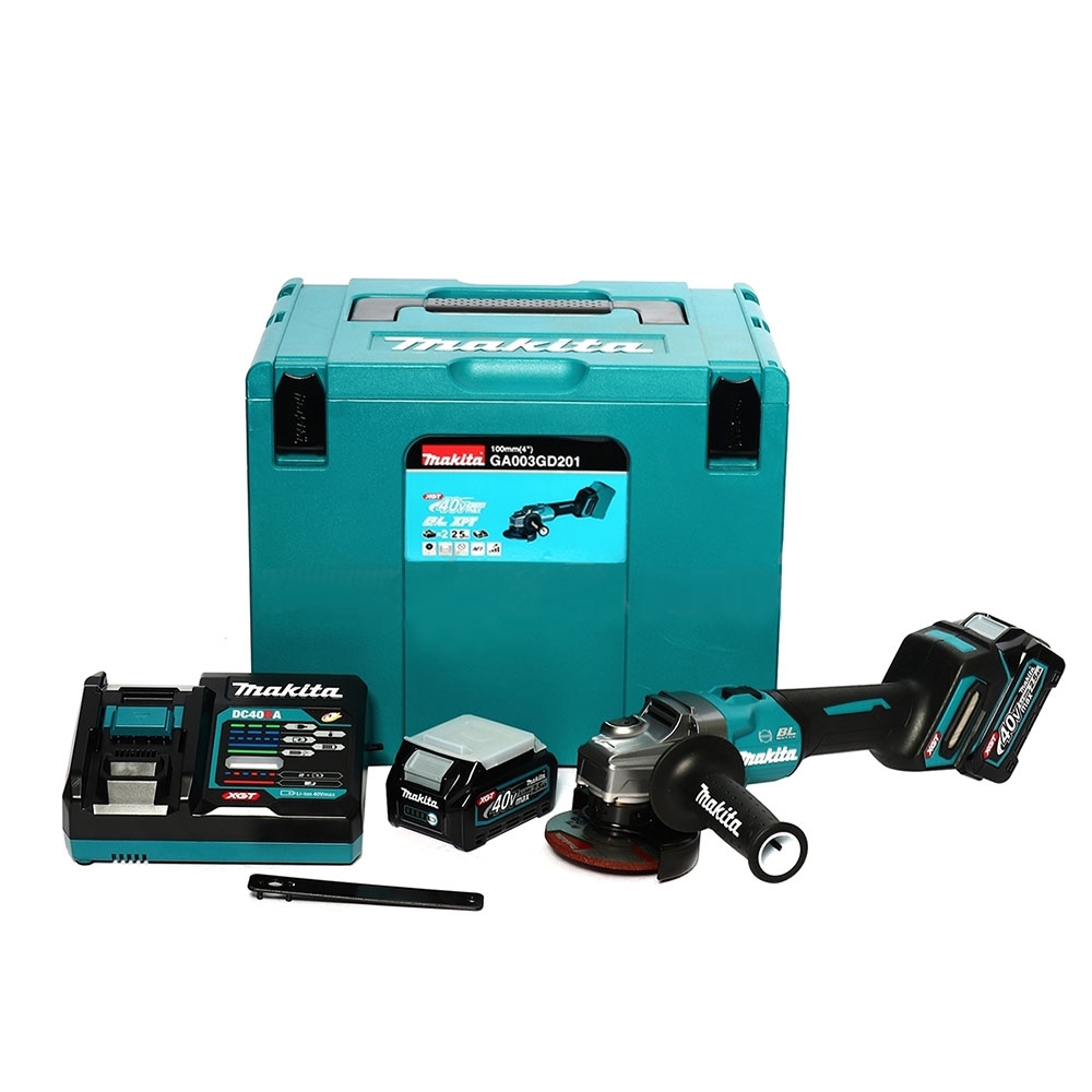 GA003GD201 เครื่องเจียร์ไร้สาย 4" (100 มม.) สวิทสไลด์บน BL,AFT,XPT,Brake (XGT Li-ion-40Vmax)