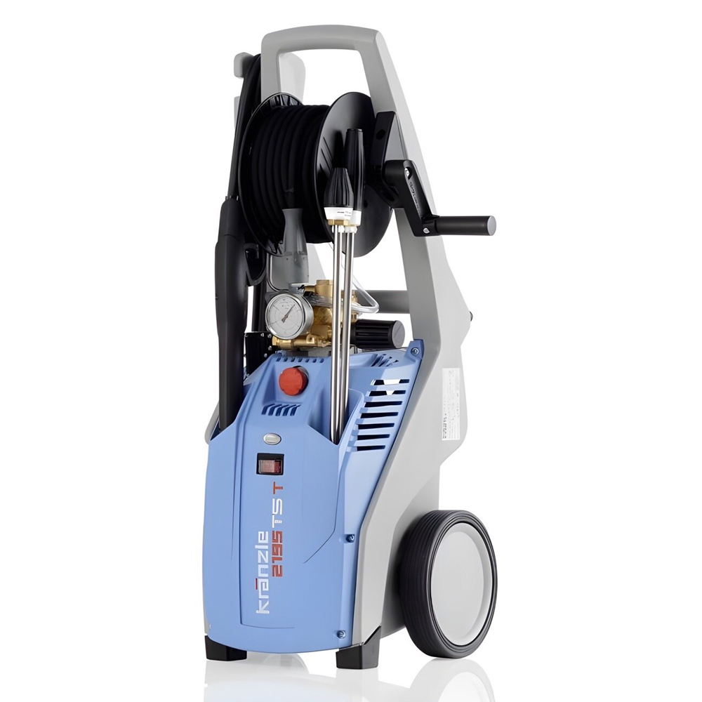 K 2195 TS T DK  ปั๊มอัดฉีด 180 บาร์ 1,400 รอบ/นาที 220 โวลท์ ระบบ Total Stop ล้อเก็บสายอัดฉีด หัวฉีดน้ำวน