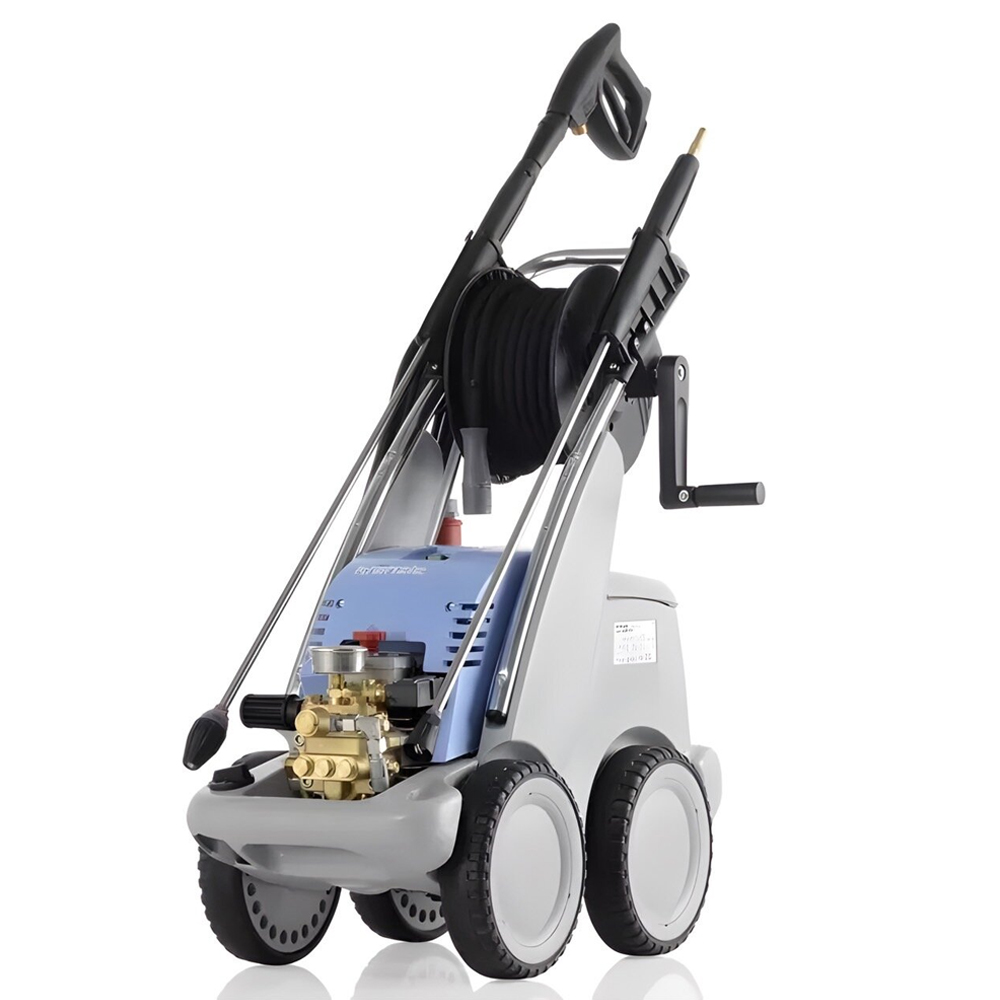 Quadro 799 TS T ปั๊มอัดฉีด 180 บาร์ 1,400 รอบ/นาที 400 โวลท์ ระบบ Total Stop ล้อเก็บสายอัดฉีด