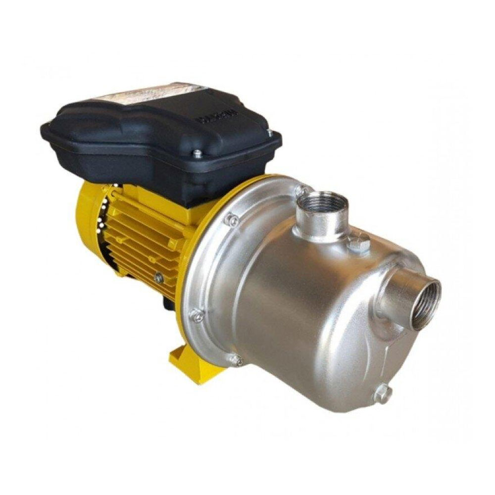 SSH-375S ปั๊มน้ำหอยโข่งเรือนสแตนเลส 1/2แรงม้า ท่อ 1"x1" ระบบไฟ 1เฟส 2สาย 220โวลท์