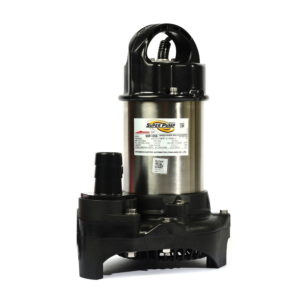 SSP-155S ปั๊มแช่อเนกประสงค์ขนาดกลาง 1/5แรงม้า ท่อ 1.1/2" ระบบไฟ 1เฟส 2สาย 220โวลท์