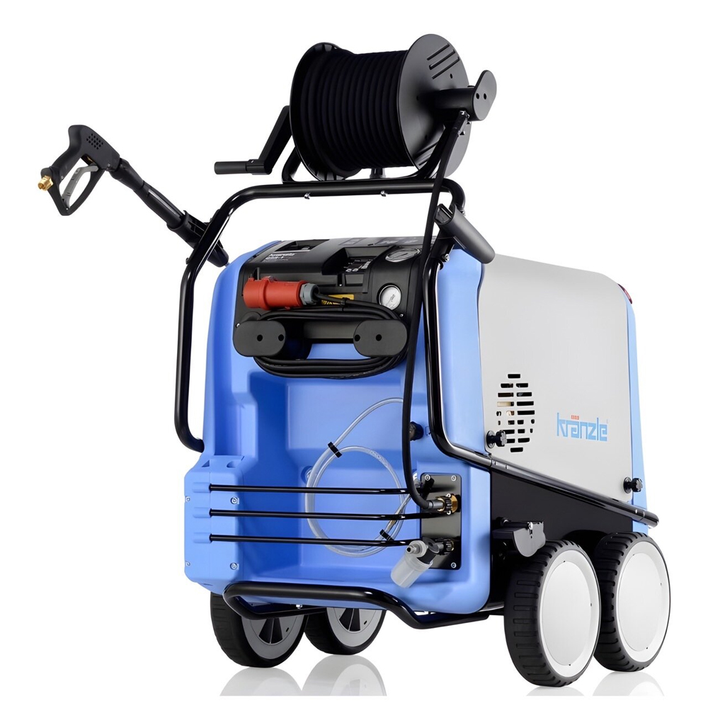 Threm 895-1 T  ปั๊มอัดฉีด 195 บาร์ 1,400 รอบ/นาที 400 โวลท์ มีล้อเก็บสายอัดฉีด
