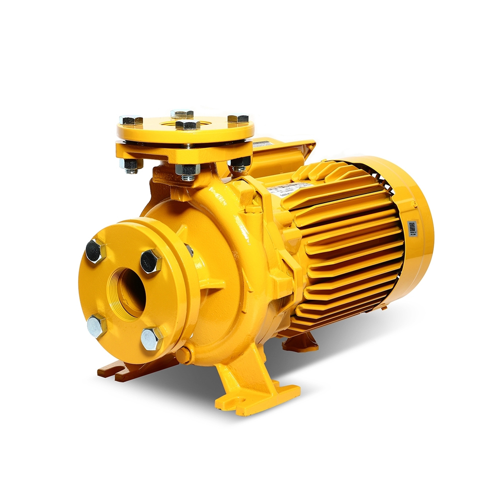 WCM-3705FS ปั๊มน้ำหอยโข่งหน้าแปลนชนิดแรงดันสูงปานกลาง 5แรงม้า ท่อ 2"x2" ระบบไฟ 1เฟส 2สาย 220โวลท์