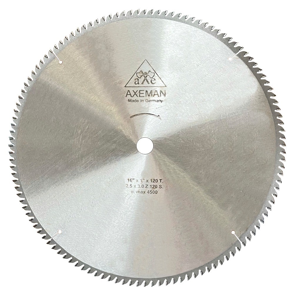 W-16x120 ใบเลื่อยวงเดือนคาร์ไบต์ตัดไม้ ขนาด 16"x1"x3.0mm 120T