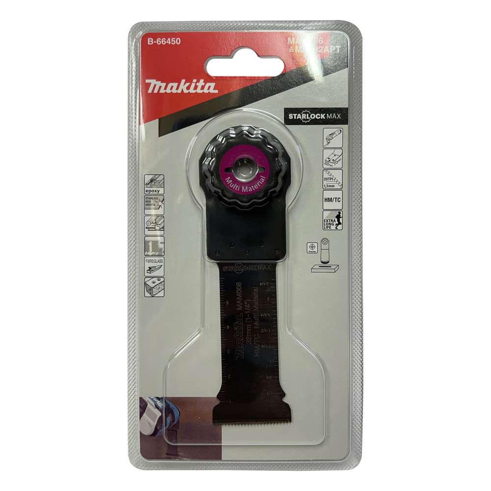 B-66450 Starlock Max Bow Shape TC Bar Plunge Blade 32x70mm MAM006 (TC/HM,Material)