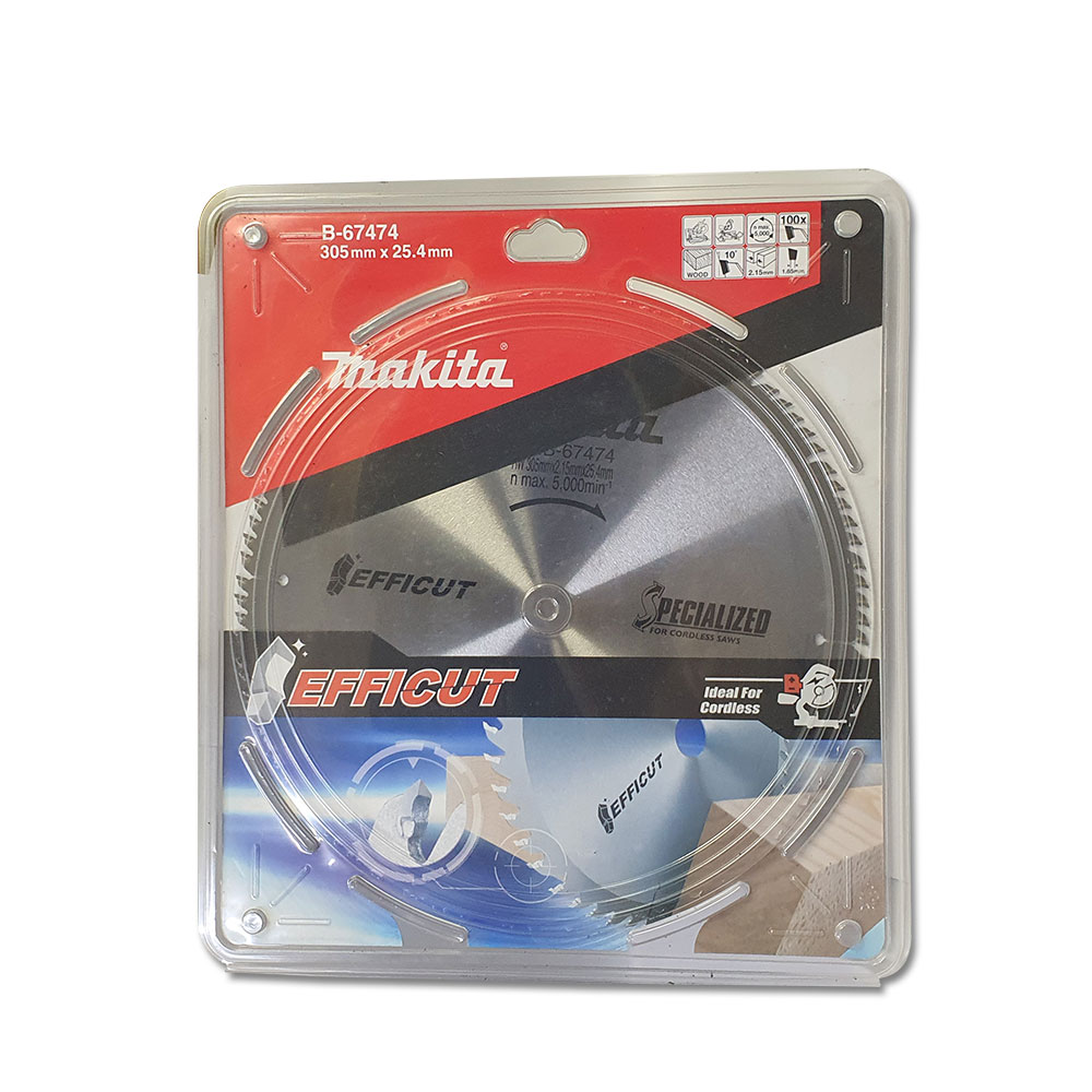 B-67474 ใบเลื่อย Efficut 305x25.4x2.15x100T LS1219L ตัดไม้