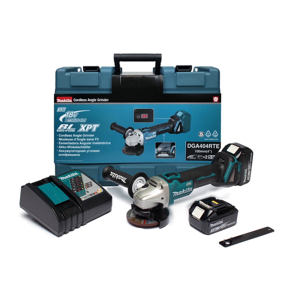DGA404RTE เครื่องเจียร์แบตเตอรี่ 4" 18V 3.0Ah