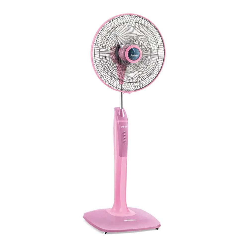 พัดลมตั้งพื้น Mitsubishi ขนาด 16นิ้ว รุ่น LV16-GY SF-PK-PPP (สีชมพู)