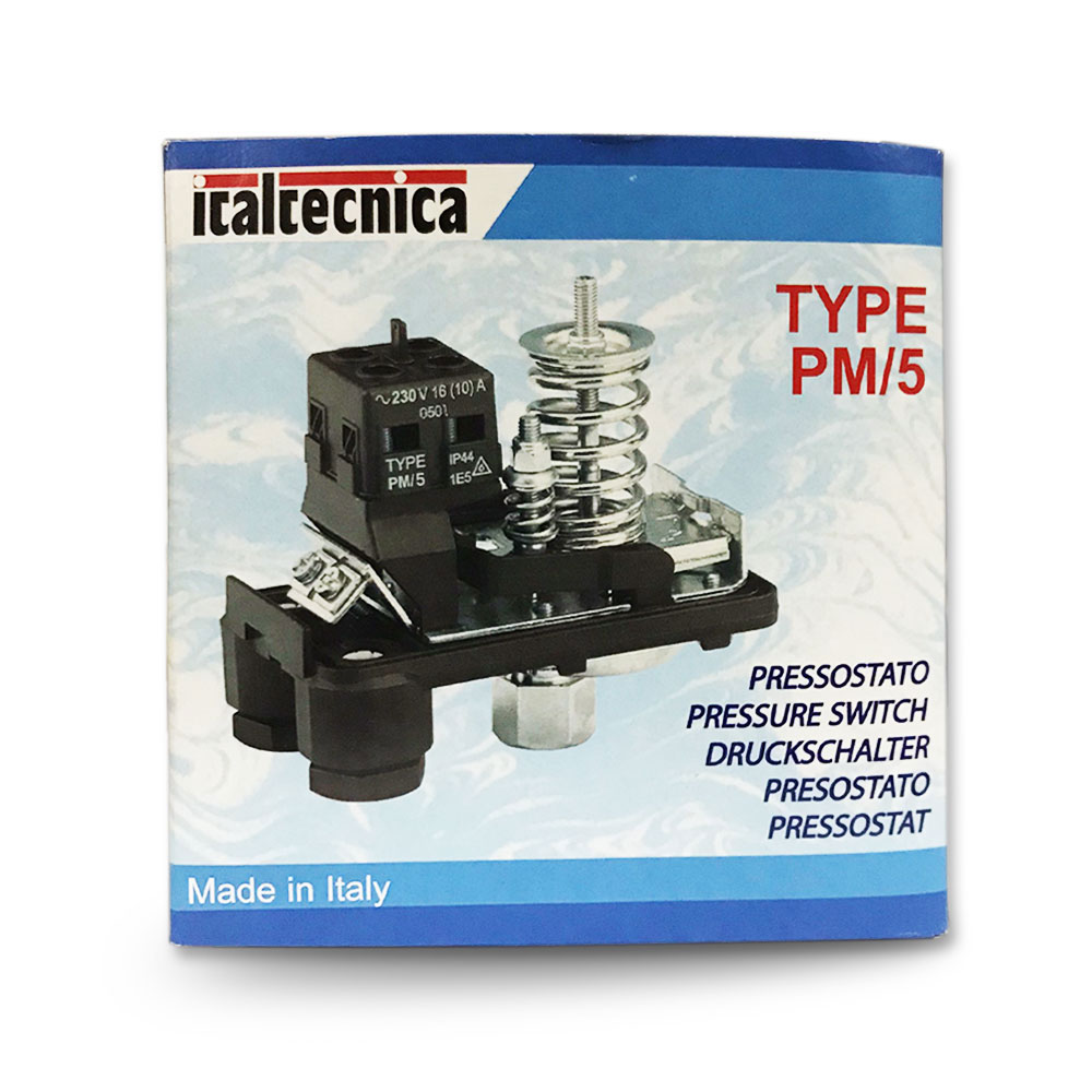 292000001 P.Switch SL (ITALRECNICA) PM5 250V/50-60Hz 16A(10A) 1/5Bar Set 1.4-2.8Bar F1/4"