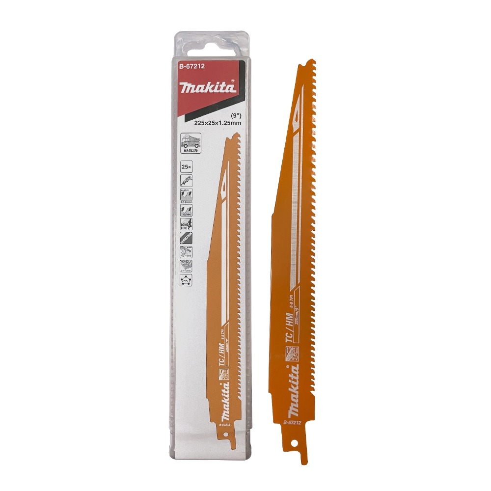 B-67212 Recipro Saw Blade 6-8tpi 228mm (Rescue) (TC/HM) (25Pcs/Pack)