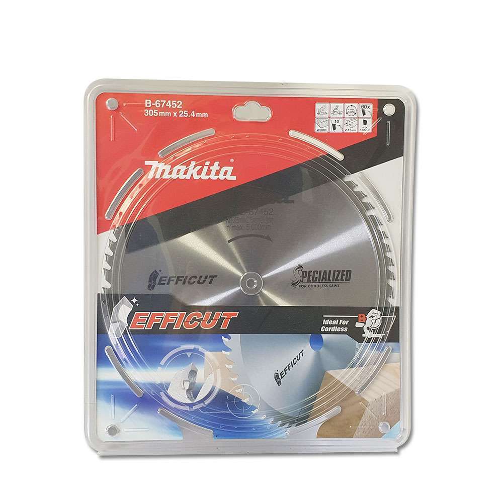 B-67452 ใบเลื่อย Efficut 305x25.4x2.15x60T LS1219L ตัดไม้