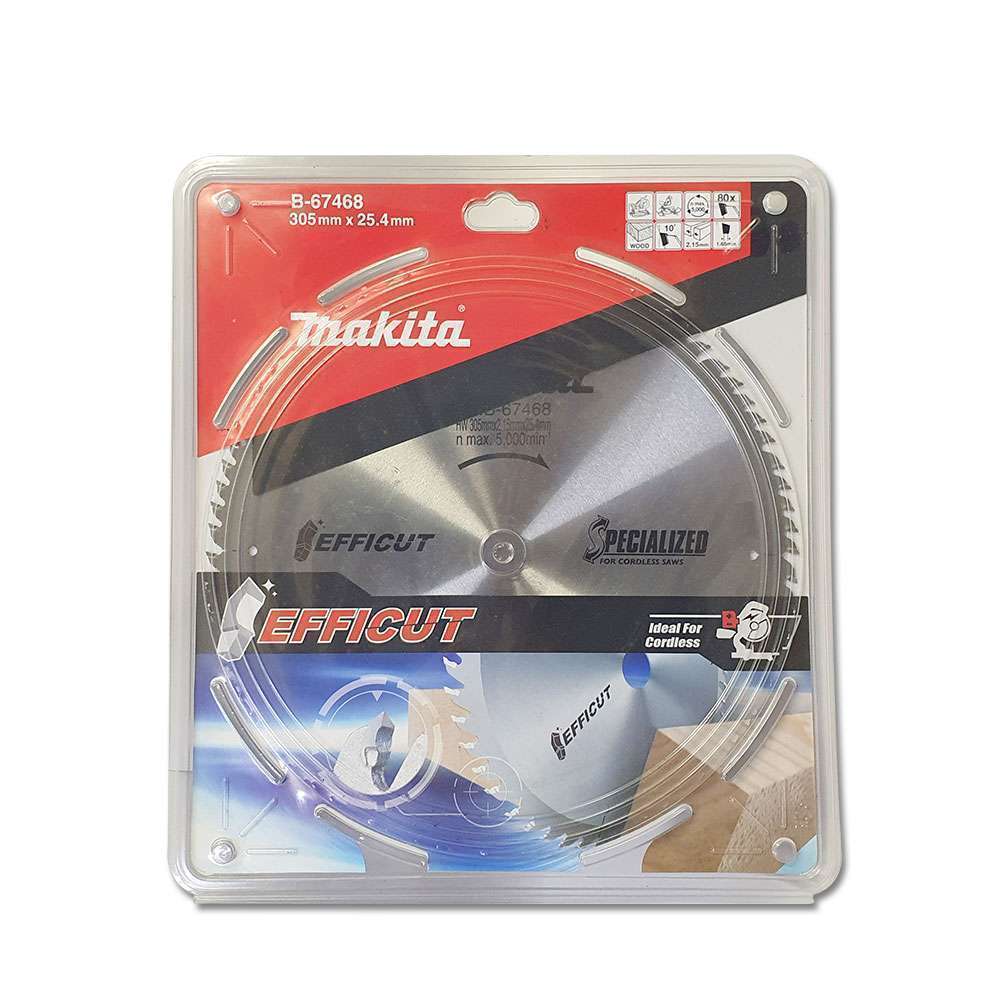 B-67468 ใบเลื่อย Efficut 305x25.4x2.15x80T LS1219L ตัดไม้