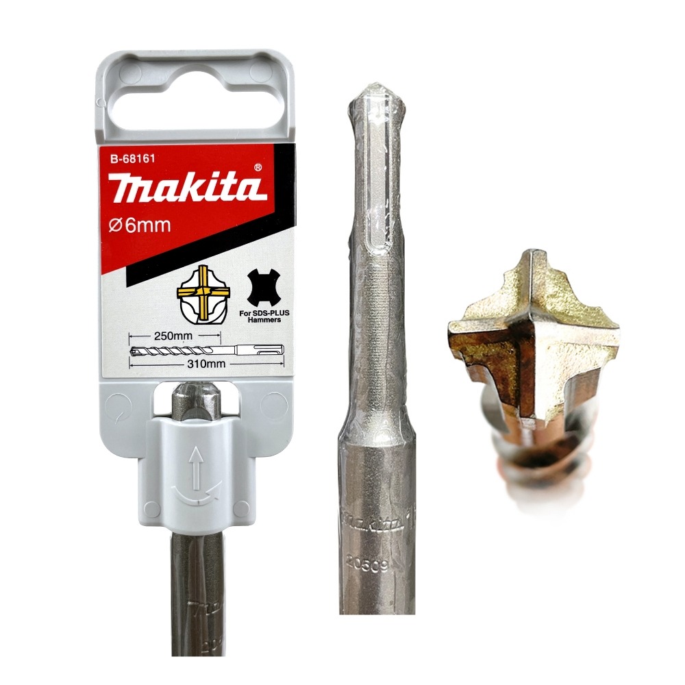 B-68161 ดอกสว่าน SDS 4-Cutter 6 x 310 mm