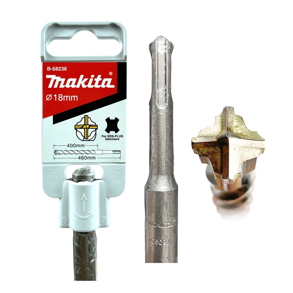 B-68236 ดอกสว่าน SDS 4-Cutter 18 x 460 mm