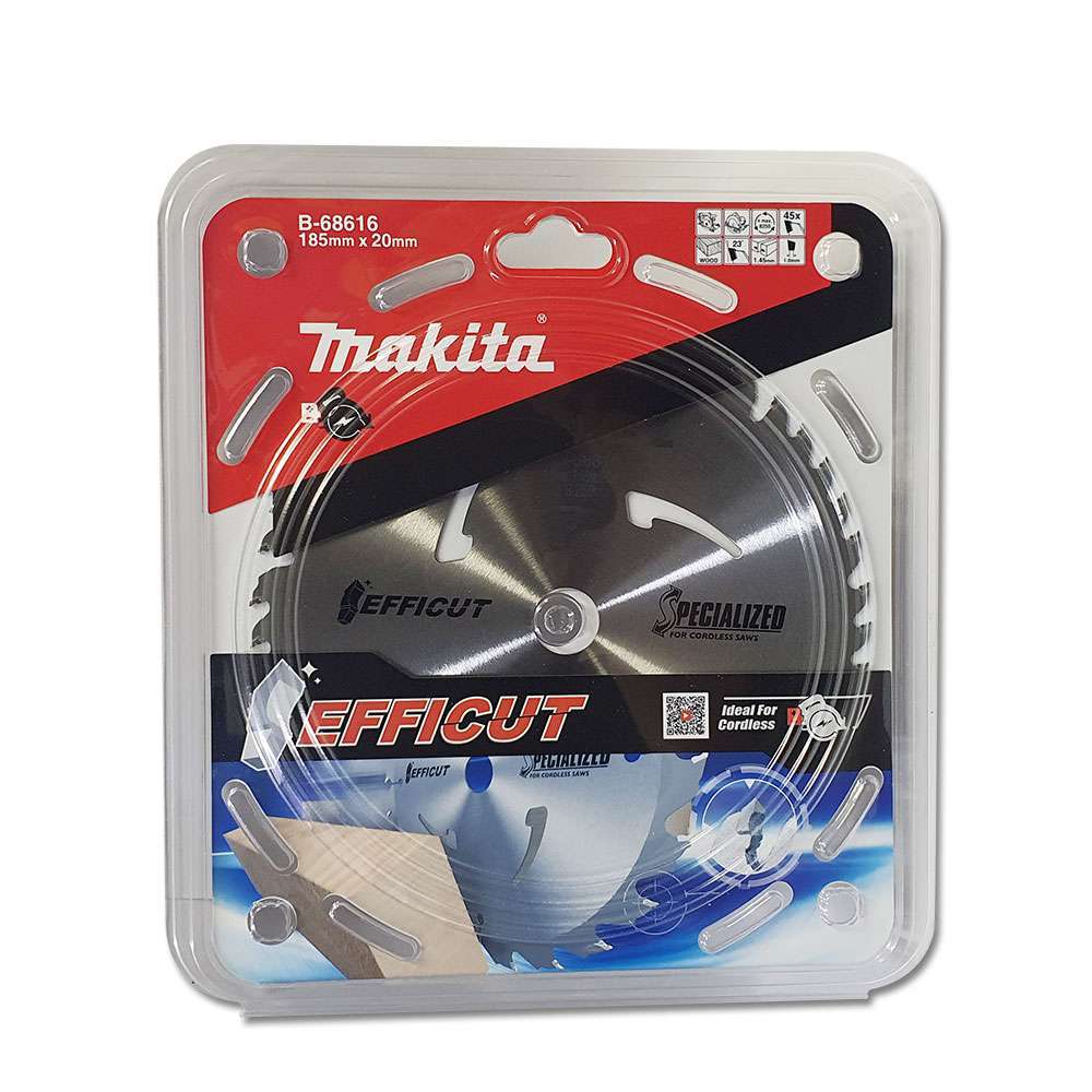 B-68616 ใบเลื่อย Efficut 185x20x1.45x45T ตัดไม้