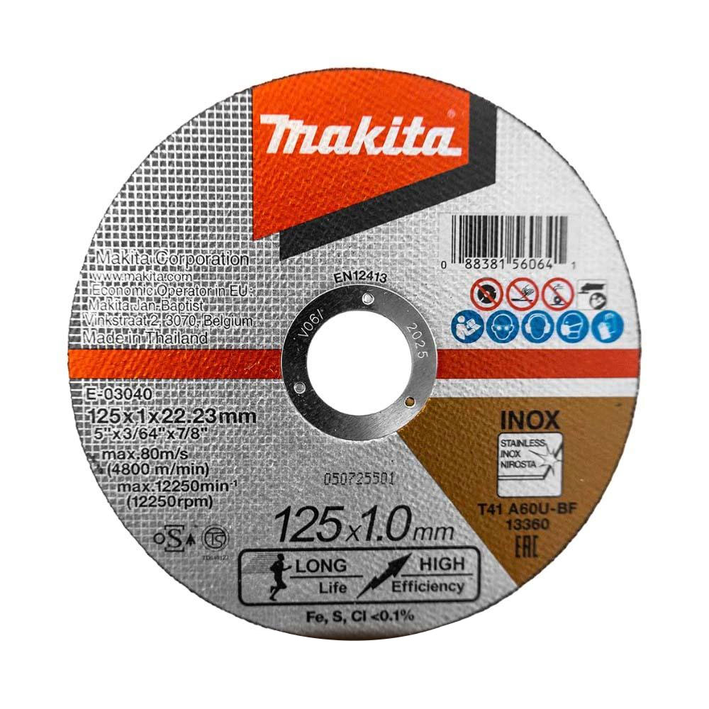 E-03040 Thin cut-off wheel/ Stainless/ Flat/ 125x1.0x22.23mm/ A60U