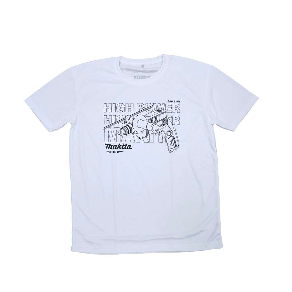 T-SHIRT005 เสื้อยืด Premium Drill MAKITA (สีขาว)