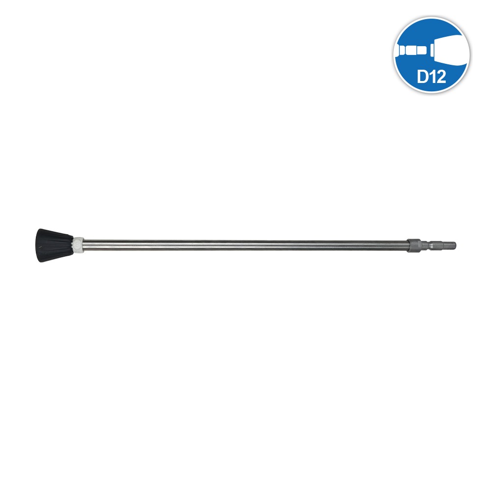 12900-03 Flat Jet Stainless Steel Lance with Brass Quick Release Bayonet